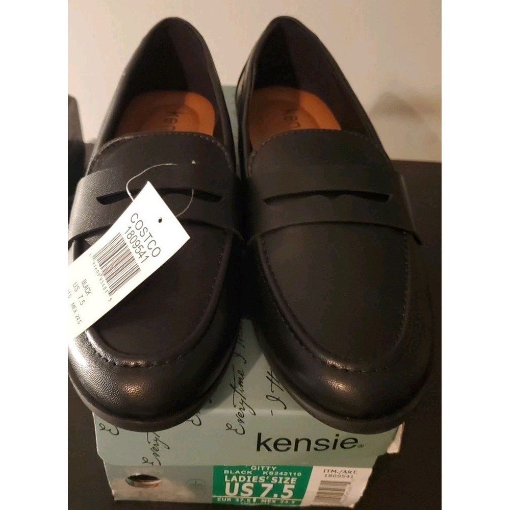 Kensie Women's Gitty Black Penny Loafers Size 7.5 New In Box